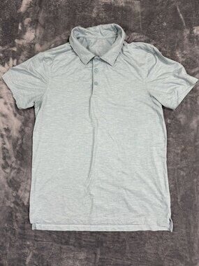 J.Crew Performance Mens Polo Shirt Heathered Light Blue Size M